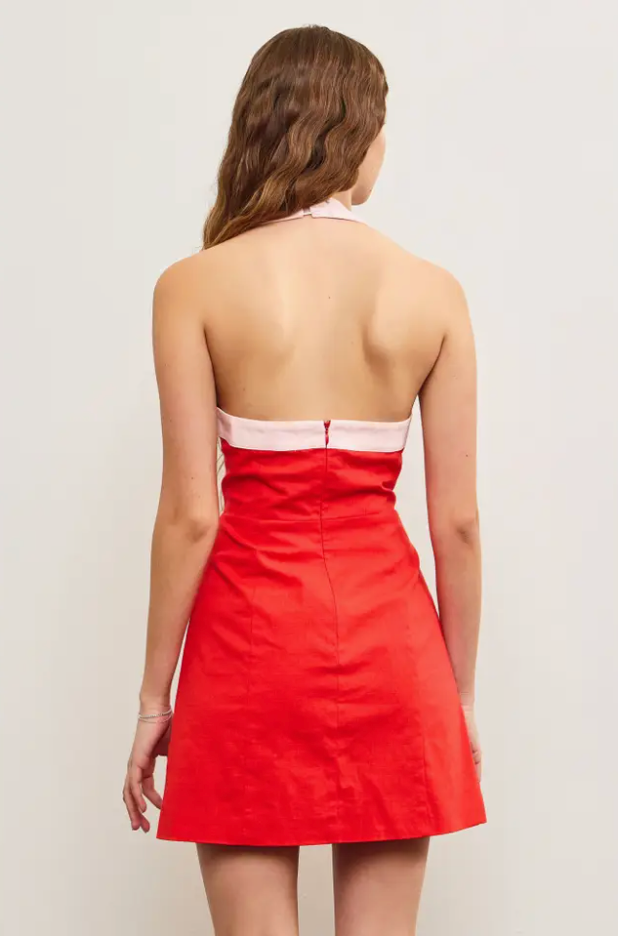 The Button Halter Dress