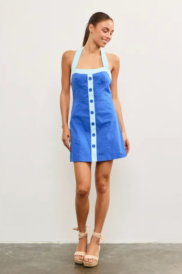 The Button Halter Dress