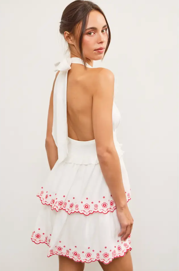 The Embroidered Tiered Dress