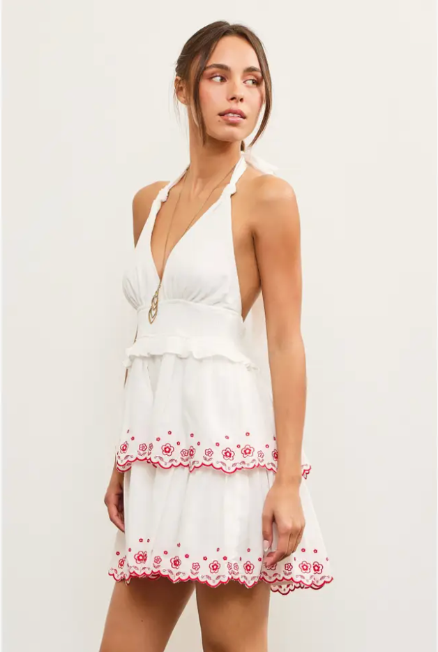 The Embroidered Tiered Dress