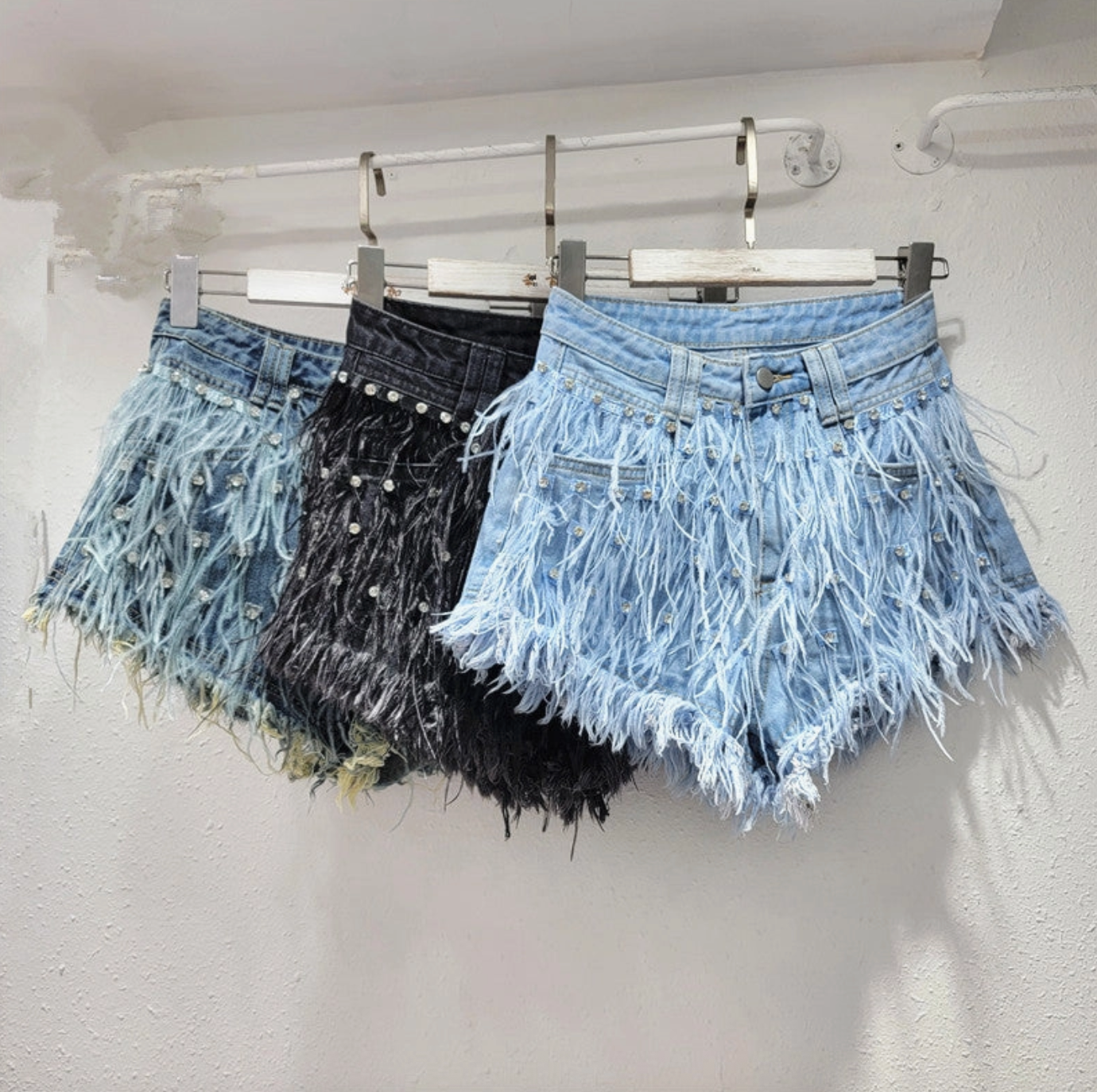 Heather's Feather Shorts