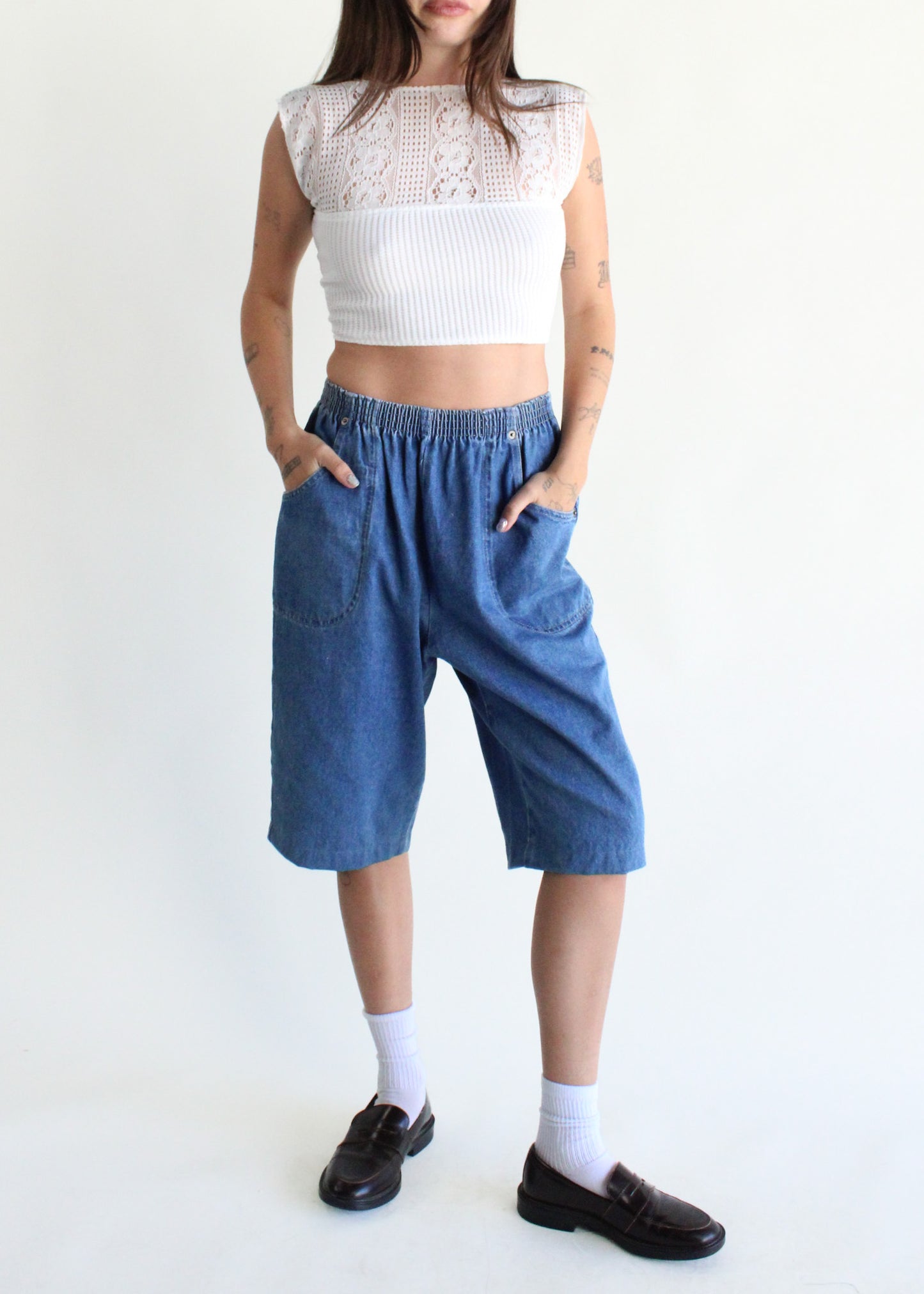 Recycled Lace Tie Crop