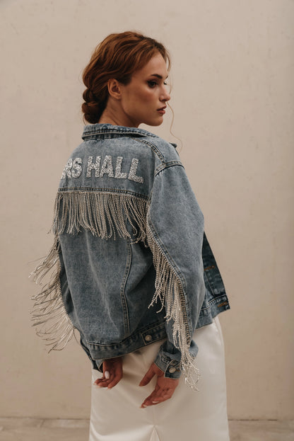 Customizable Fringe Denim Jacket