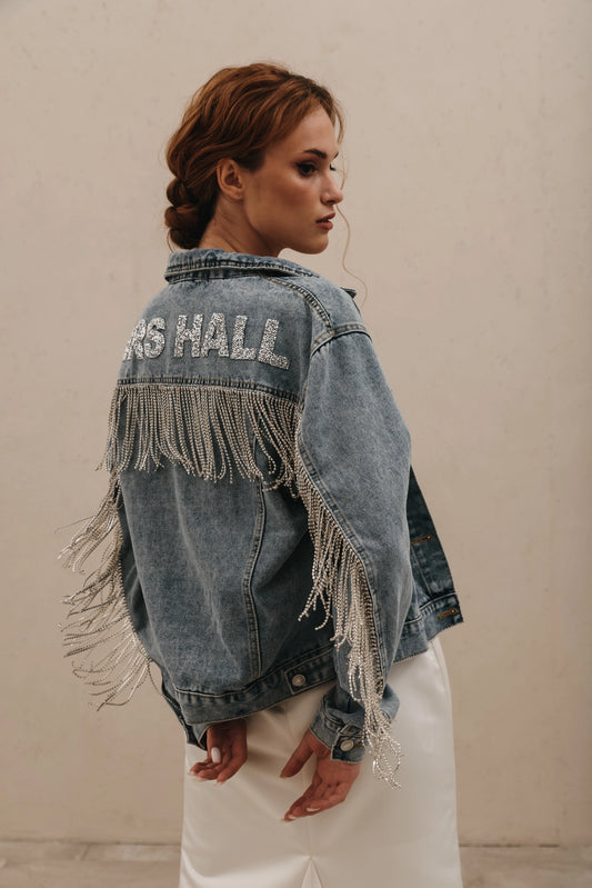 Customizable Fringe Denim Jacket