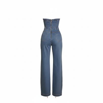 Sparkle Denim Jumpsuit