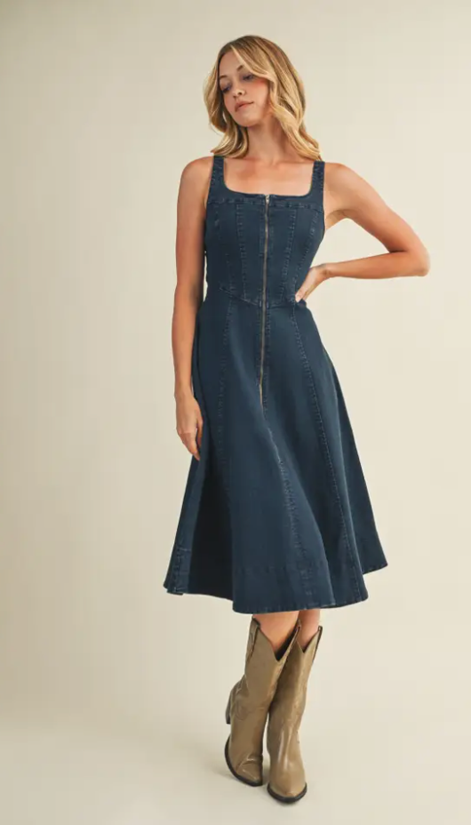The Corset Denim Dress