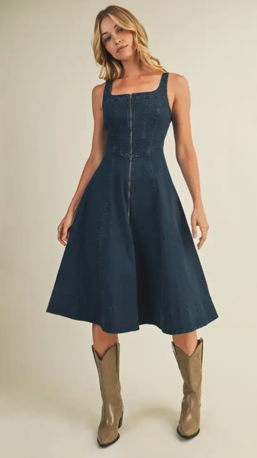 The Corset Denim Dress