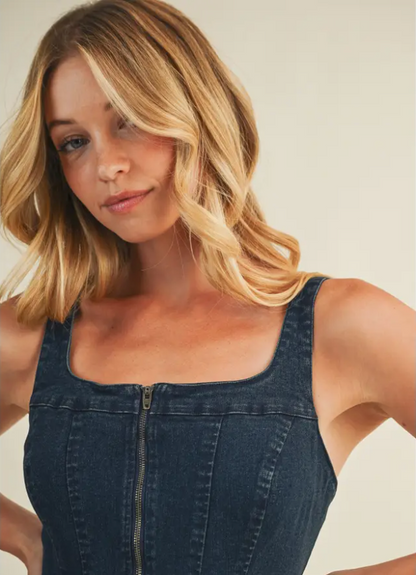 The Corset Denim Dress