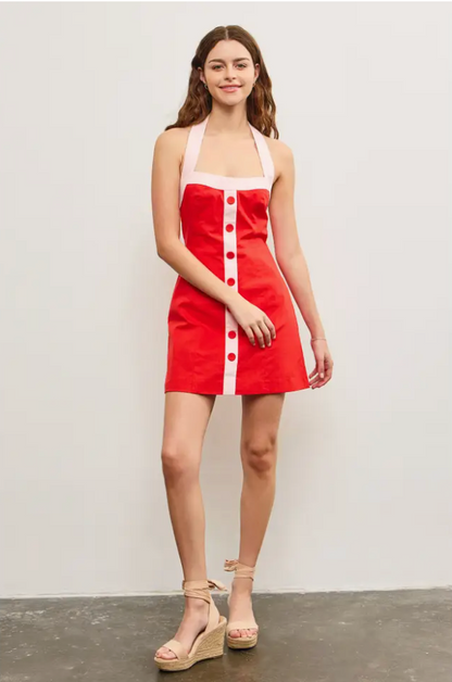 The Button Halter Dress