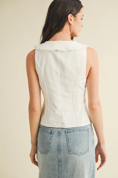 Reformed Luxury Button Closure Top
